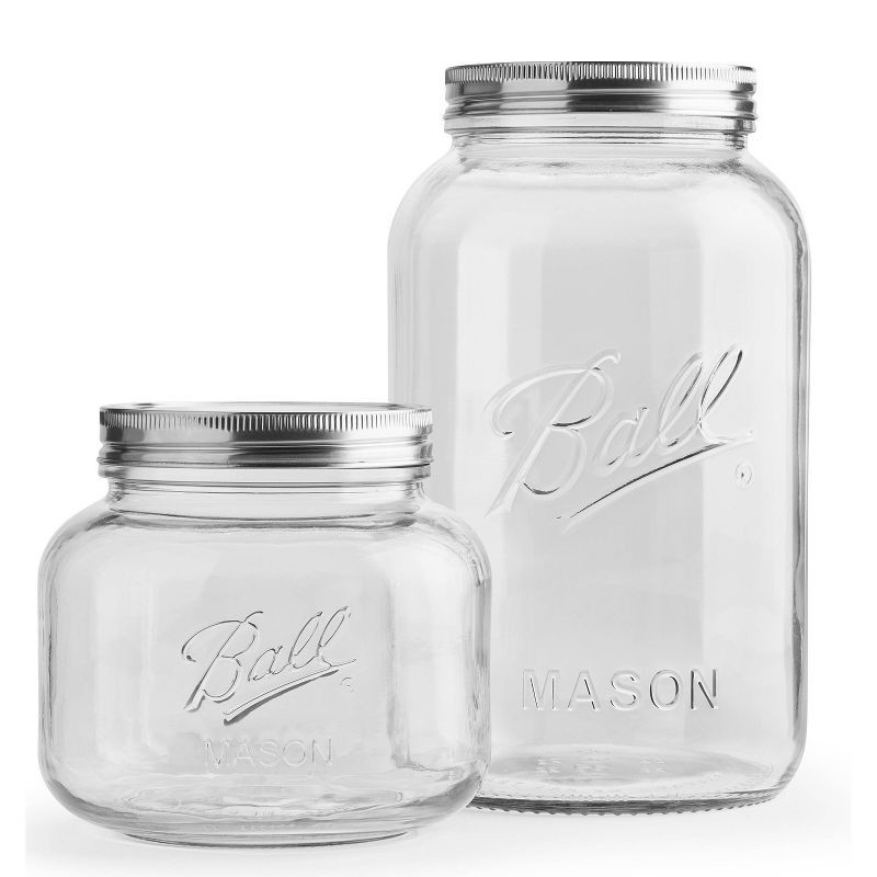 slide 3 of 9, Ball 1gal Glass Storage Jar Clear: Dishwasher-Safe, 11.26" Height, 4" Neck Diameter, 5.4 lbs, 1 gal, 5.4 lb