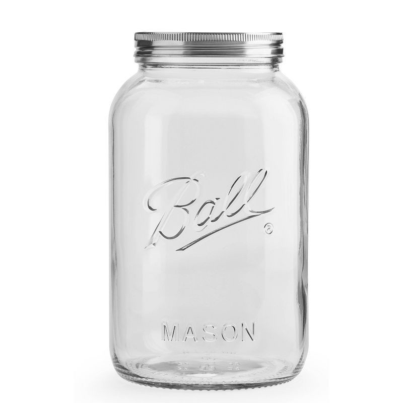 slide 1 of 9, Ball 1gal Glass Storage Jar Clear: Dishwasher-Safe, 11.26" Height, 4" Neck Diameter, 5.4 lbs, 1 gal, 5.4 lb