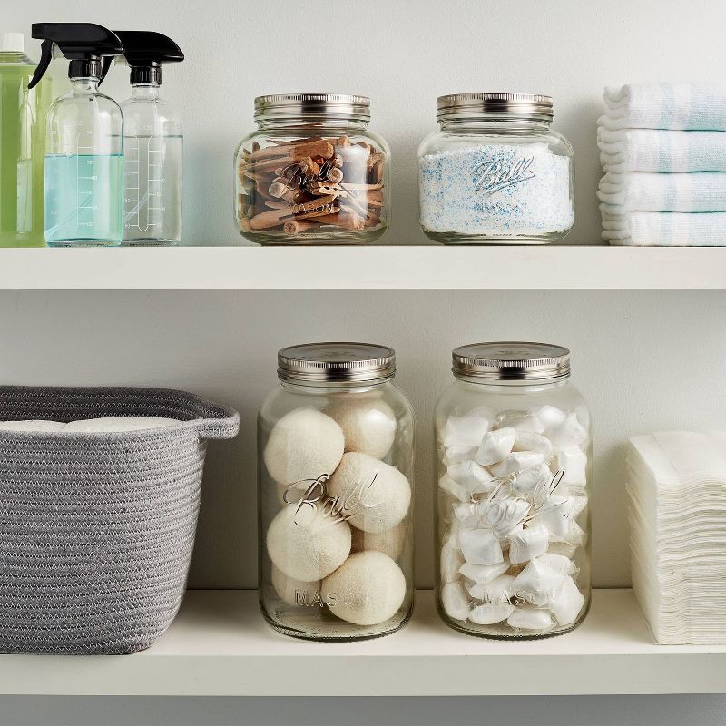 slide 9 of 9, Ball 1gal Glass Storage Jar Clear: Dishwasher-Safe, 11.26" Height, 4" Neck Diameter, 5.4 lbs, 1 gal, 5.4 lb