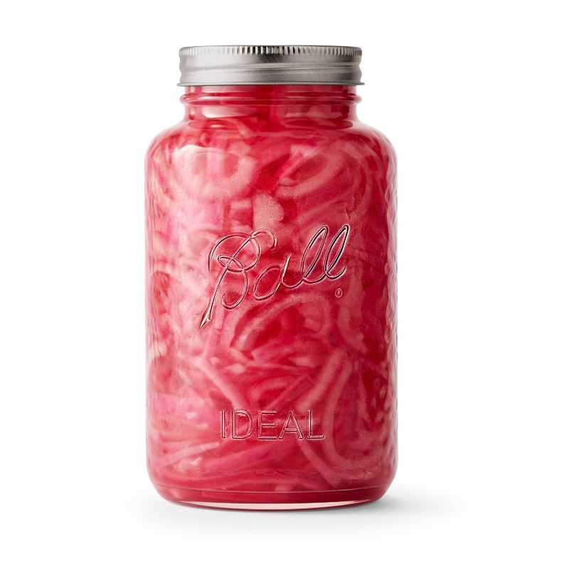 slide 3 of 8, Ball 32oz 4pk Glass Regular Mouth Rose Vintage Mason Jar with Lid and Band: Pink Canning Jars, Dishwasher-Safe, 4 ct; 32 oz