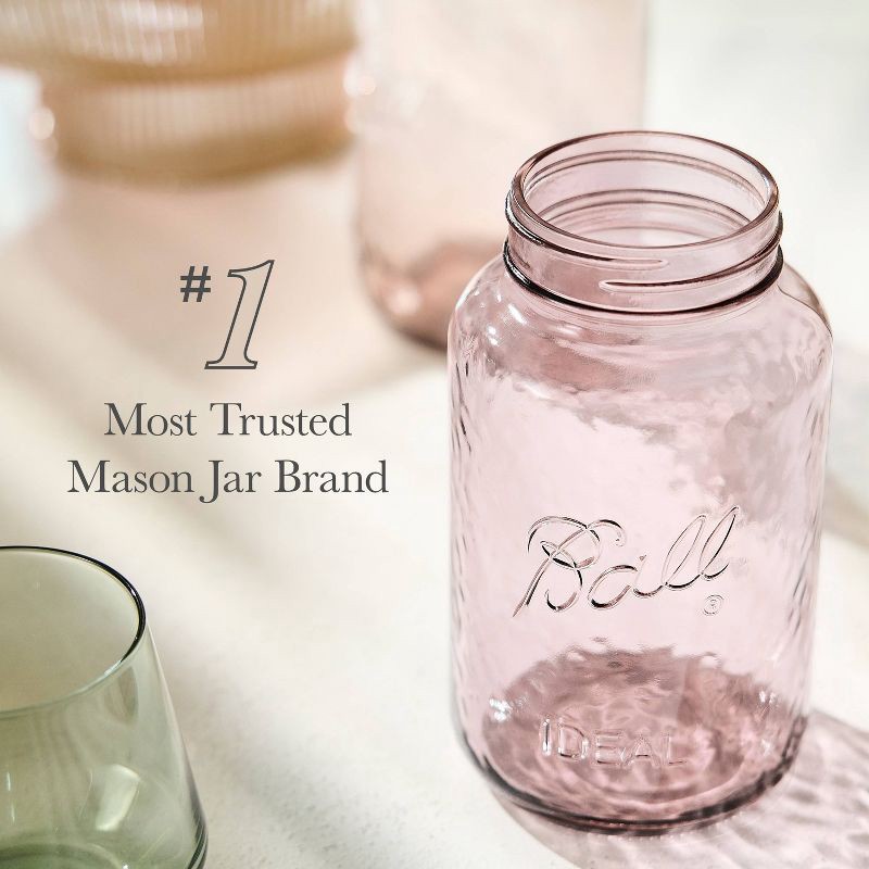 slide 14 of 15, Ball 32oz 4pk Glass Regular Mouth Mason Color Jar with Lid and Band Rose: Pink Canning Jars, Dishwasher-Safe, 4 ct; 32 oz