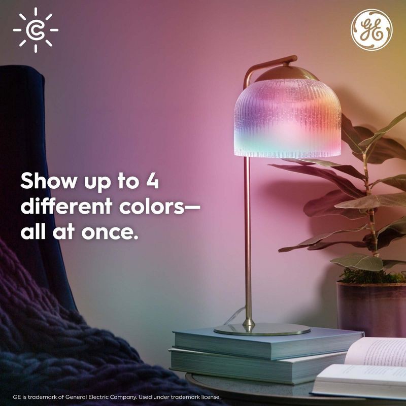 slide 3 of 6, GE Household Lighting GE CYNC Dynamic Effects A19 Smart LED Full Color Light Bulb, 1 ct