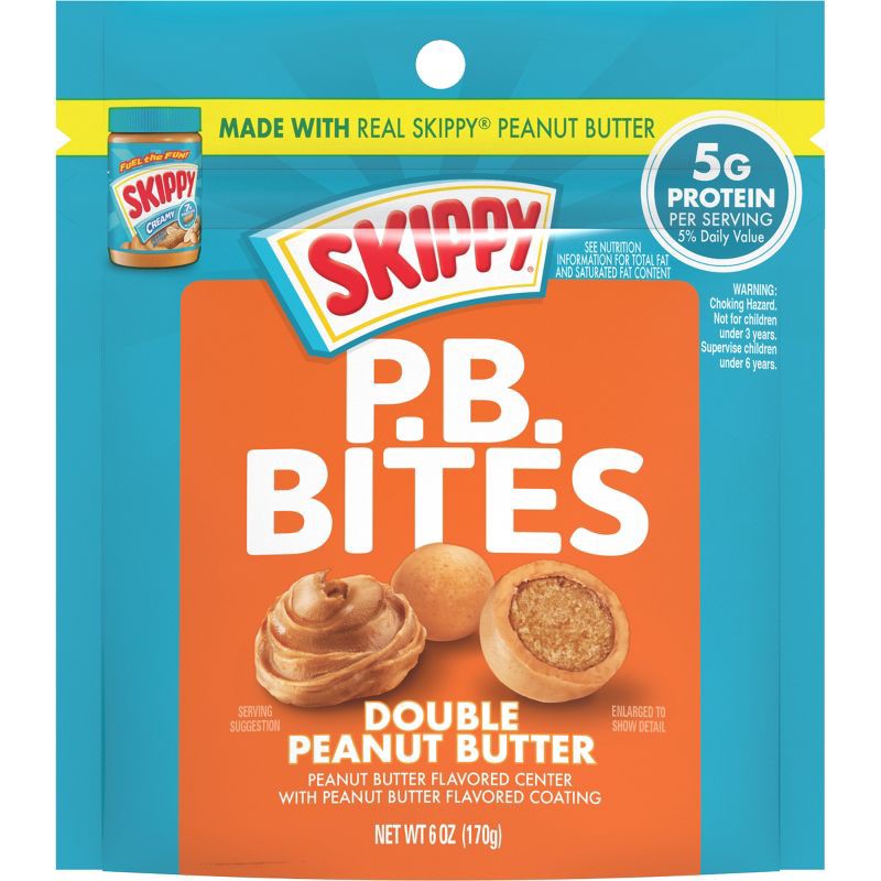 slide 6 of 6, Skippy Bites Double Peanutbutter - 6oz, 6 oz