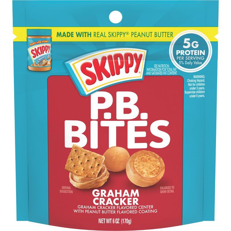 slide 1 of 6, Skippy Bites Graham - 6oz, 6 oz