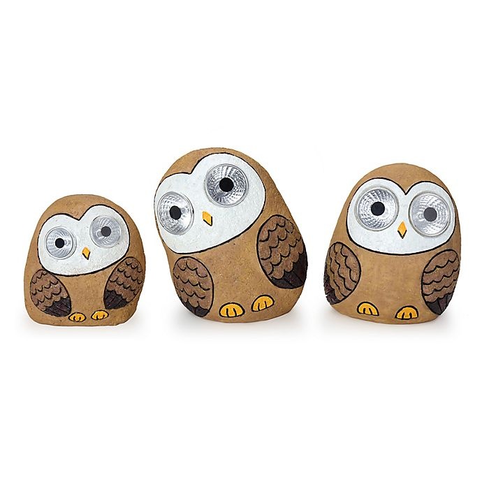 slide 1 of 2, Destination Summer Solar Owl Family Lights, 3 ct