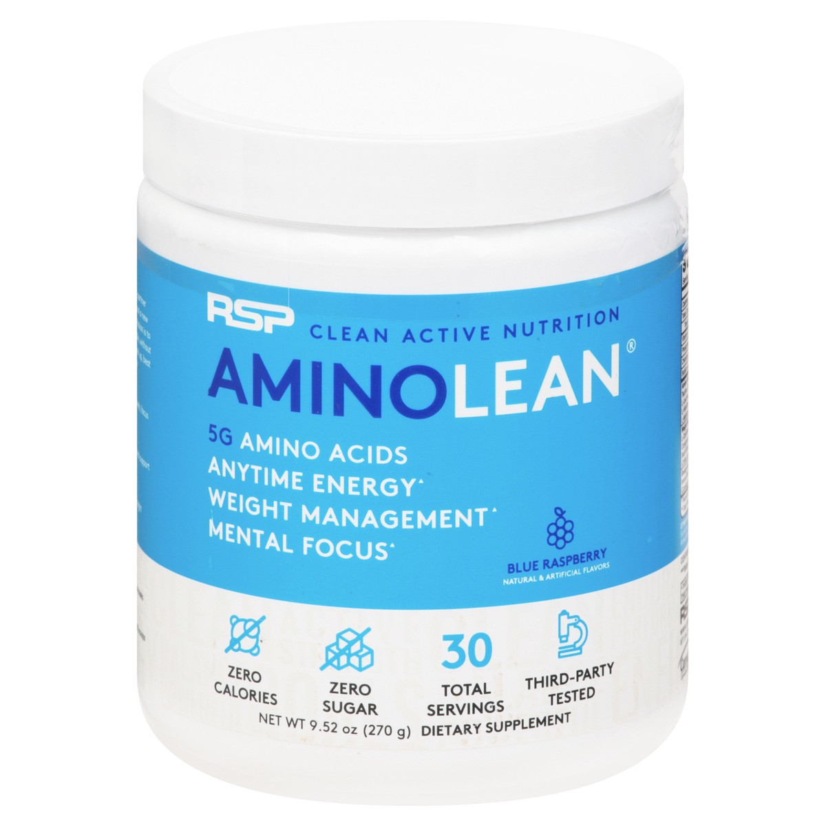 slide 8 of 13, AminoLean Blue Rasperry Pre-Workout 9.52 oz, 9.52 oz