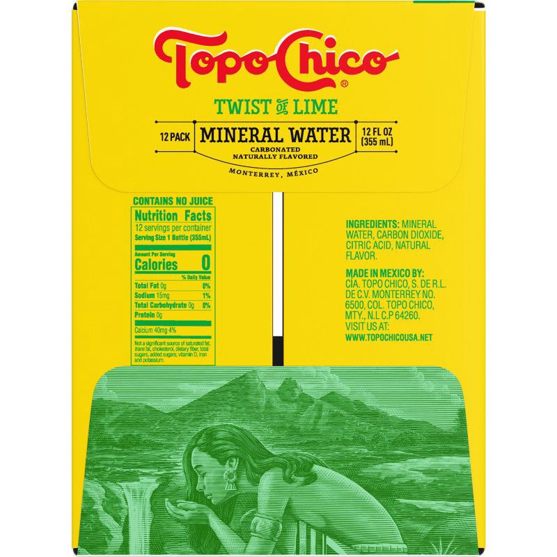 slide 4 of 4, Topo Chico Twist of Lime Mineral Water - 12pk/12 fl oz Bottle, 12 ct; 12 fl oz