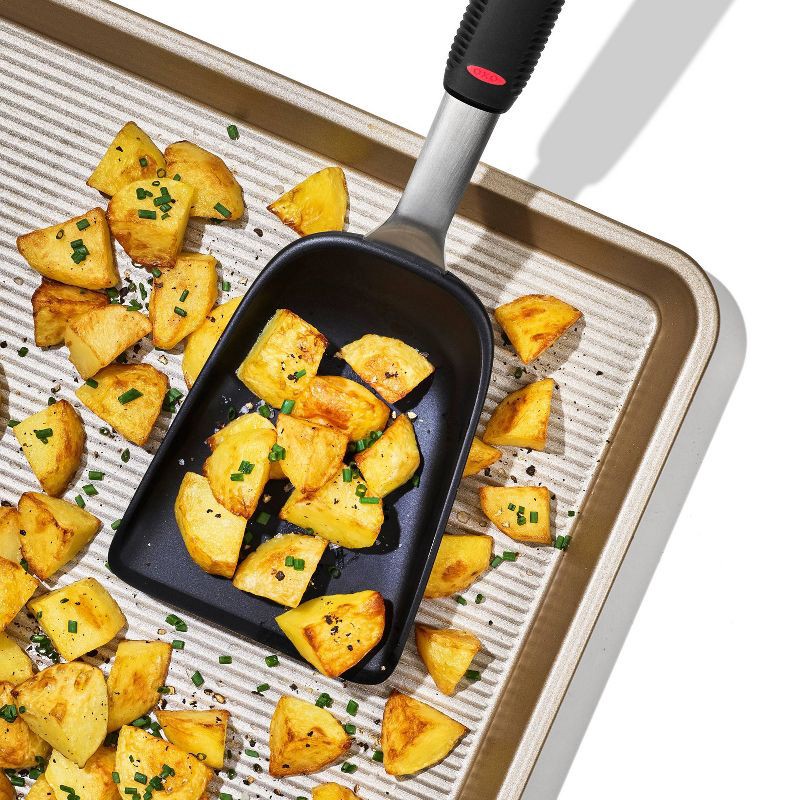 slide 7 of 8, OXO Nylon Sheet Pan Scoop Black, 1 ct