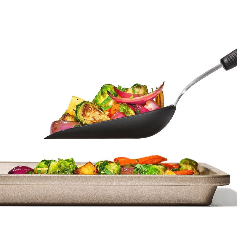 slide 2 of 8, OXO Nylon Sheet Pan Scoop Black, 1 ct