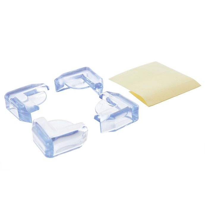 slide 3 of 4, Dreambaby Glass Table Corner Bumpers - Clear, 4 ct