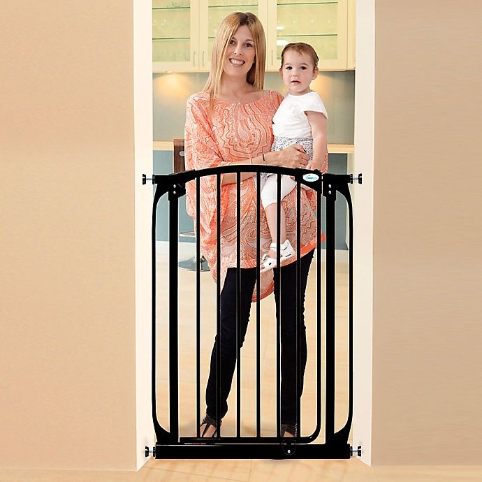 slide 2 of 4, Dreambaby Chelsea Tall Auto Close Stay Open Security Gate - Black, 2 ct