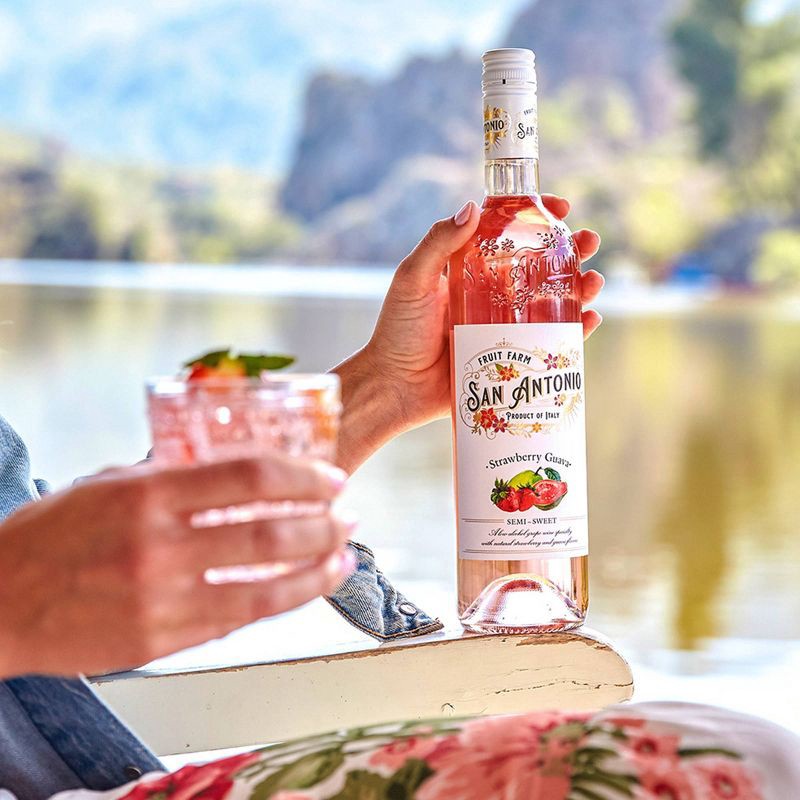 slide 5 of 8, San Antonio Winery San Antonio Fruit Farm Strawberry Guava - 750ml Bottle, 750 ml