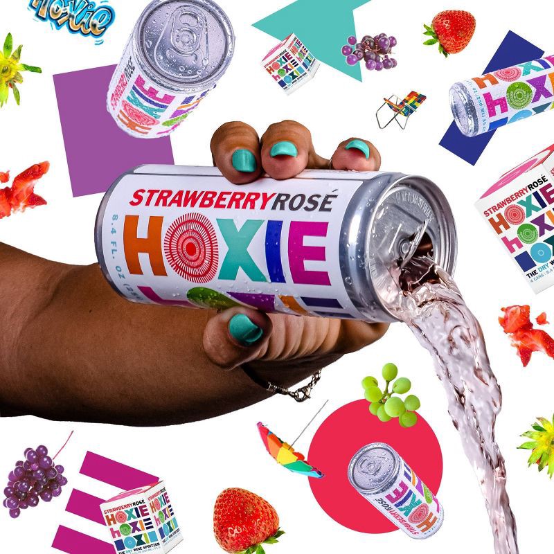 slide 5 of 6, Hoxie Strawberry Rose Wine Spritzer - 4pk/250ml Cans, 4 ct; 250 ml