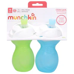 Munchkin Click Lock 9 Ounce Bite Proof Sippy Cups 2 ea