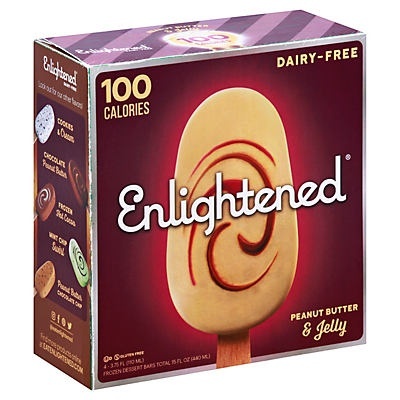 slide 1 of 1, Enlightened Dairy-Free Peanut Butter & Jelly Dessert Bars, 4 ct