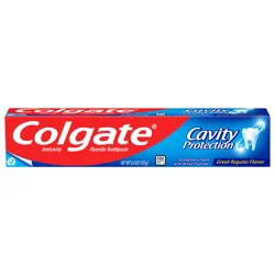 Colgate Cavity Protection Toothpaste with Fluoride, Great Regular Flavor - 6.0 Ounce