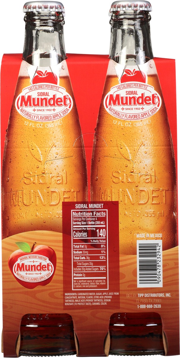 slide 10 of 11, Sidral Mundet Apple Soda, 4 ct