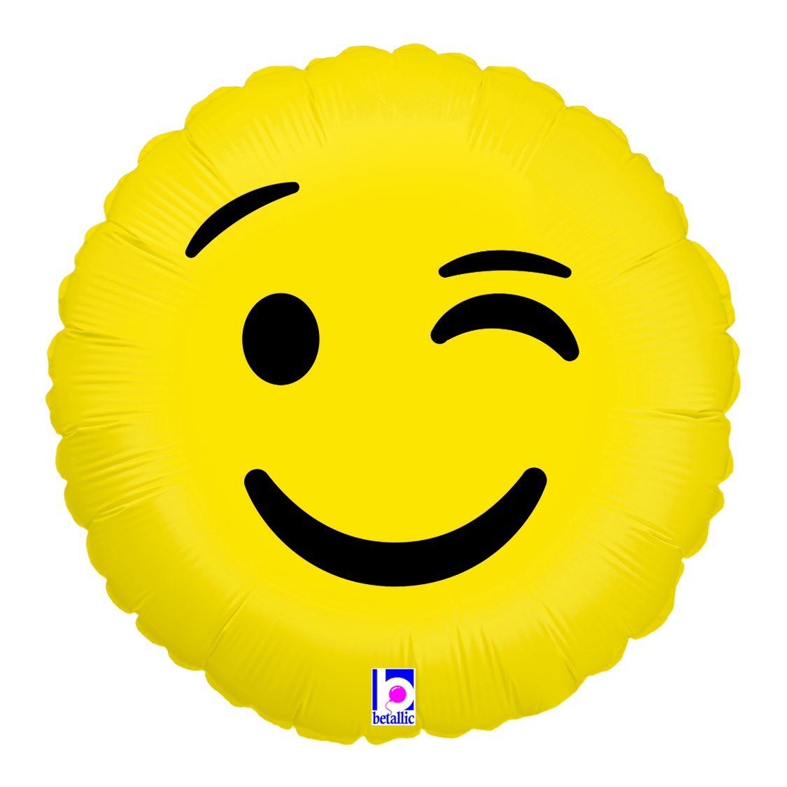 slide 1 of 1, Emoji Wink Foil Balloon, 18 in