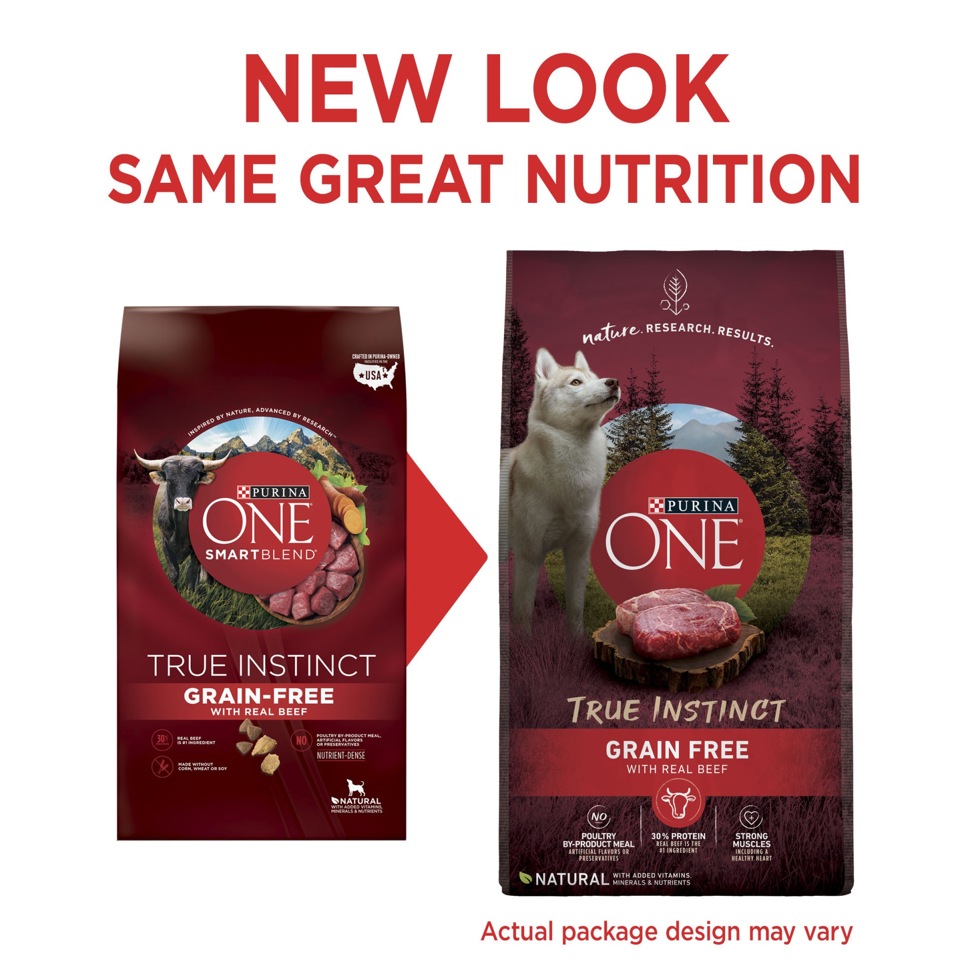 Purina ONE Smartblend True Instinct Grain-Free Formula with Real Beef ...