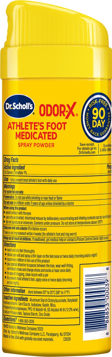 slide 2 of 3, Dr. Scholl's Odor-X Antifungal Spray Powder, 4.7 oz