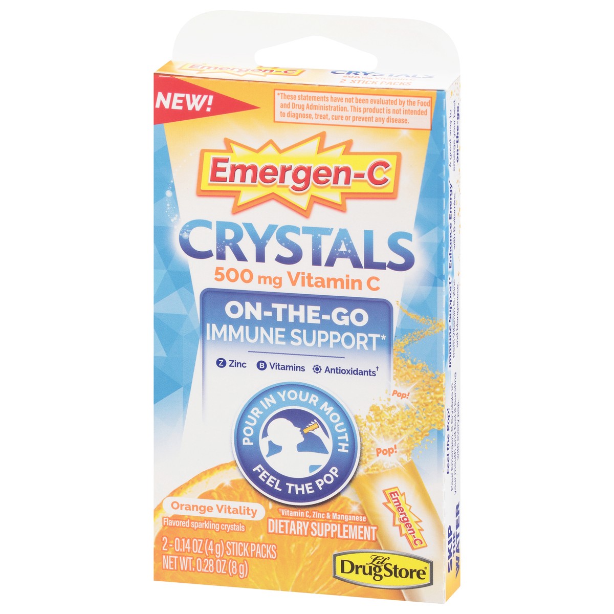 slide 3 of 12, Emergen C Crystals, 2 ct