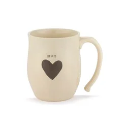 DEMDACO Warm Heart Ivory Stoneware Mom Heart Mug 10oz