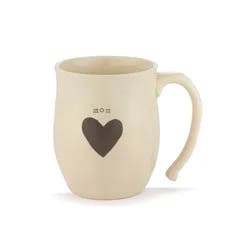 DEMDACO Warm Heart Ivory Stoneware Mom Heart Mug 10oz