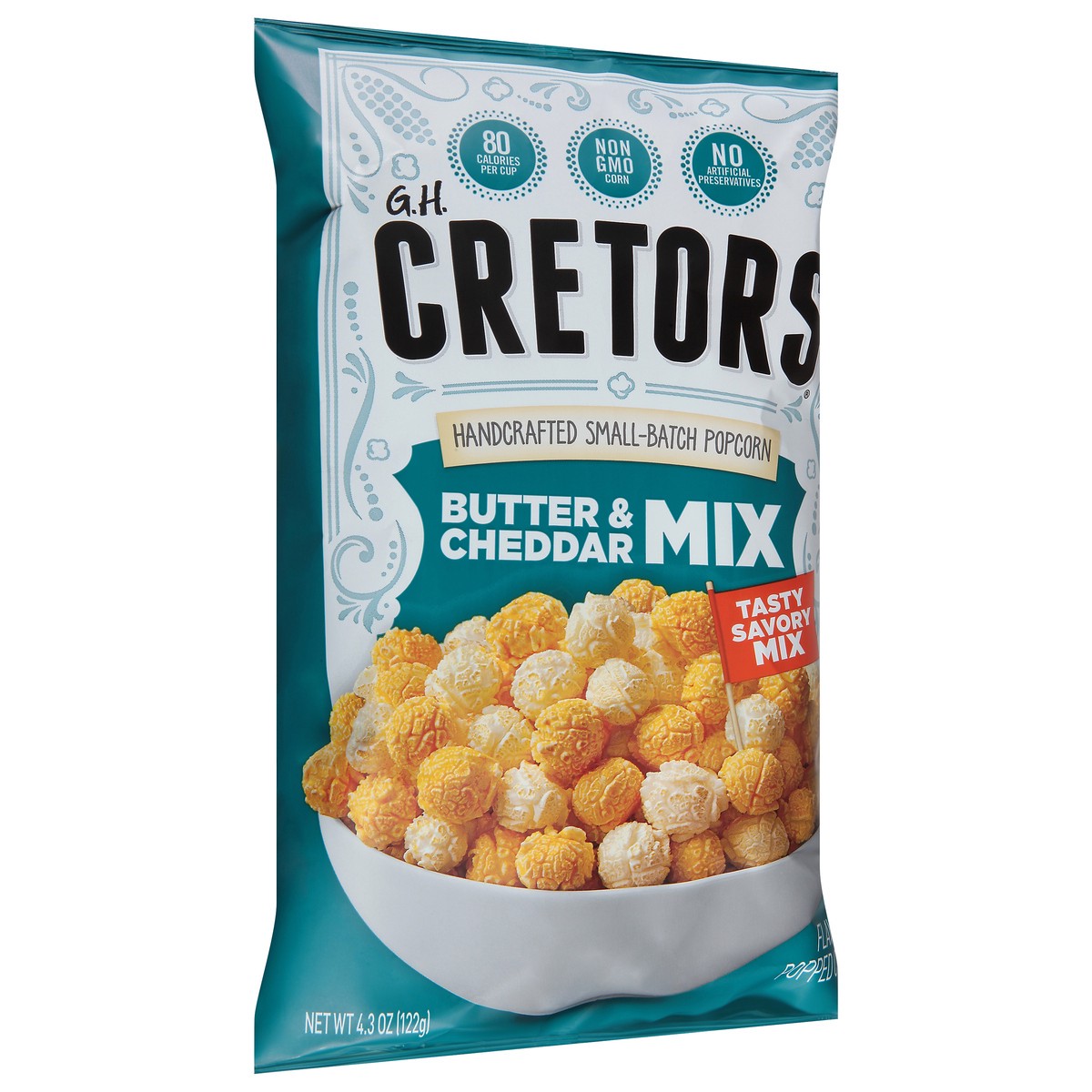 slide 2 of 9, Cretors Butter & Cheddar Mix Popcorn 4.3 oz, 4.3 oz