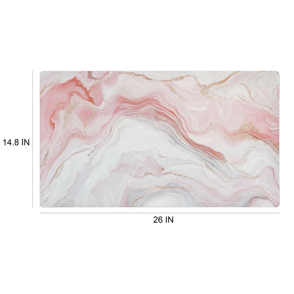 slide 4 of 4, Realspace™ Modern Desk Pad, 14-3/4"" x 26"", 30% Recycled, Pink Multi Swirl, 1 ct