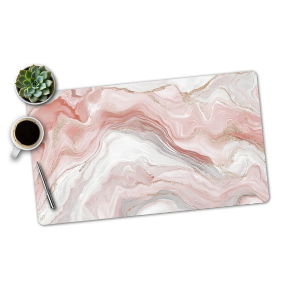 slide 3 of 4, Realspace™ Modern Desk Pad, 14-3/4"" x 26"", 30% Recycled, Pink Multi Swirl, 1 ct
