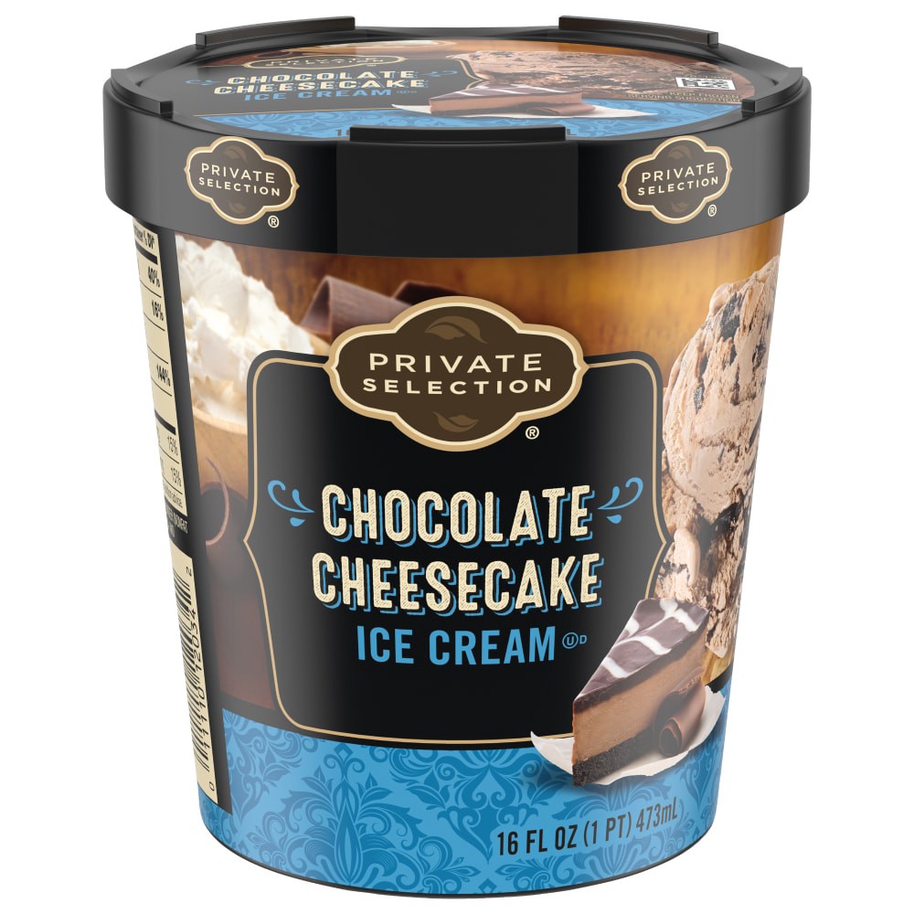 slide 2 of 3, Private Selection Chocolate Cheesecake Ice Cream, 16 fl oz