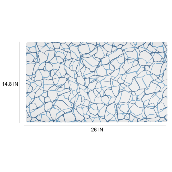 slide 4 of 4, Realspace™ Modern Desk Pad, 14-3/4"" x 26, 30% Recycled, Blue Abstract, 1 ct