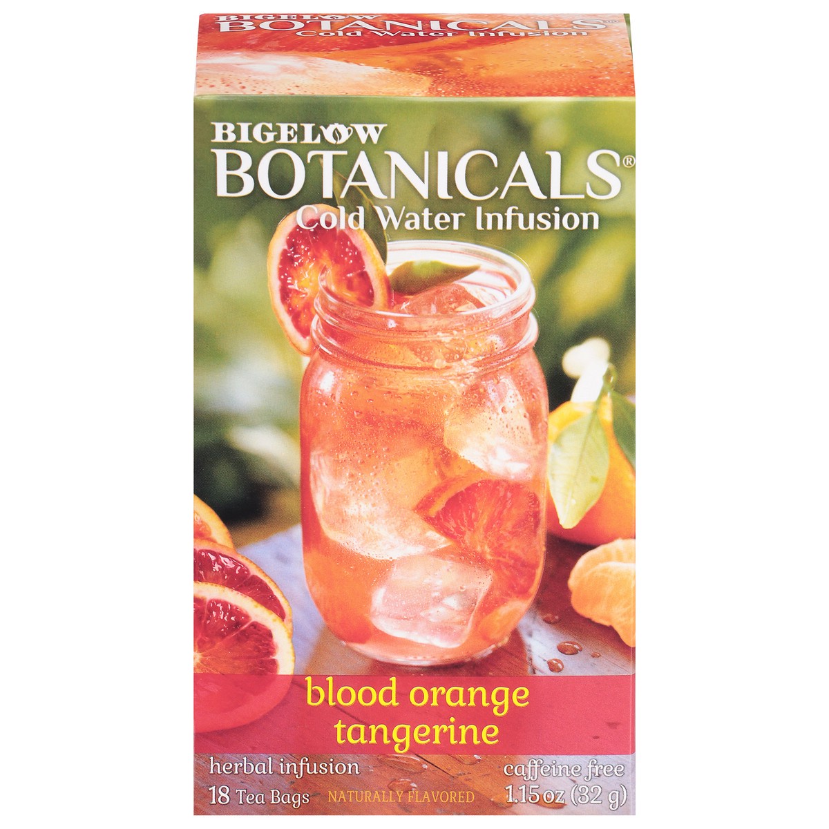 slide 1 of 9, Bigelow Botanicals Cold Water Infusion Tea Bags, Blood Orange Tangerine, 18 Ct, 1.15 oz