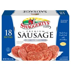 Swaggerty's Farm Patties, Premium Sausage, Seasoned, Mild