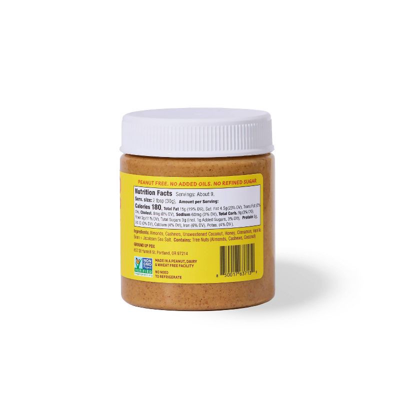 slide 3 of 6, Ground Up PDX Ground Up Snickerdoodle Almond & Cashew Nut Butter Jar - 10oz, 10 oz