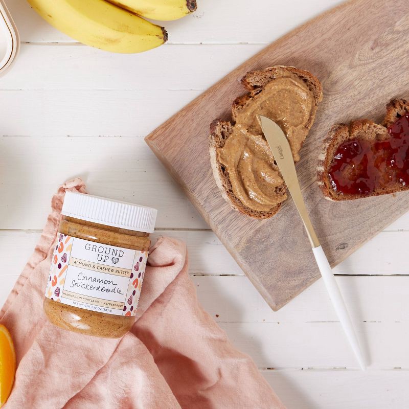 slide 4 of 6, Ground Up PDX Ground Up Snickerdoodle Almond & Cashew Nut Butter Jar - 10oz, 10 oz