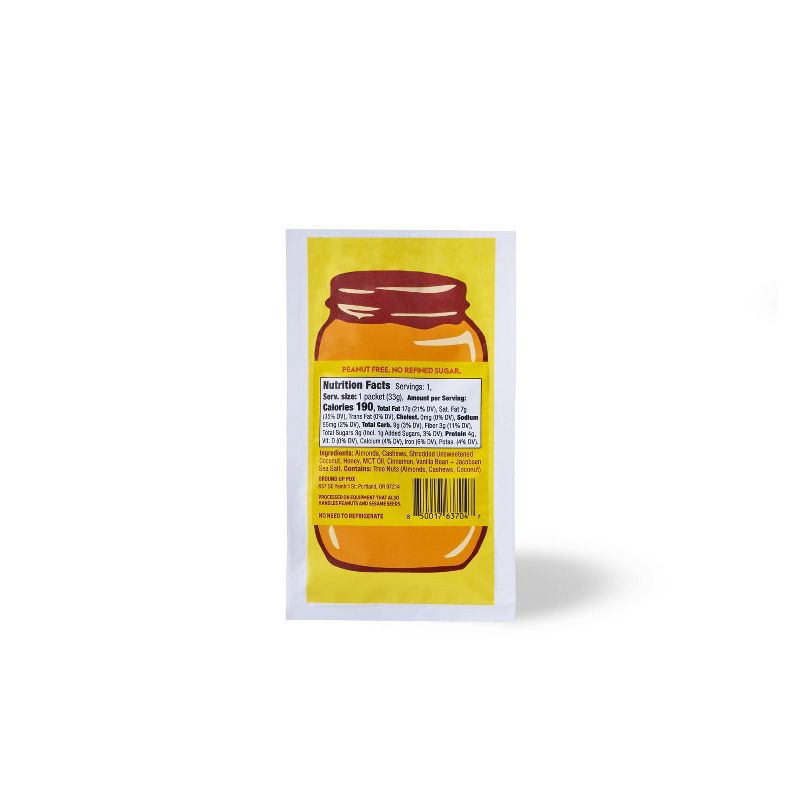 slide 4 of 6, Ground Up PDX Ground Up Snickerdoodle Almond & Cashew Nut Butter Pouch - 1.15oz, 1.15 oz