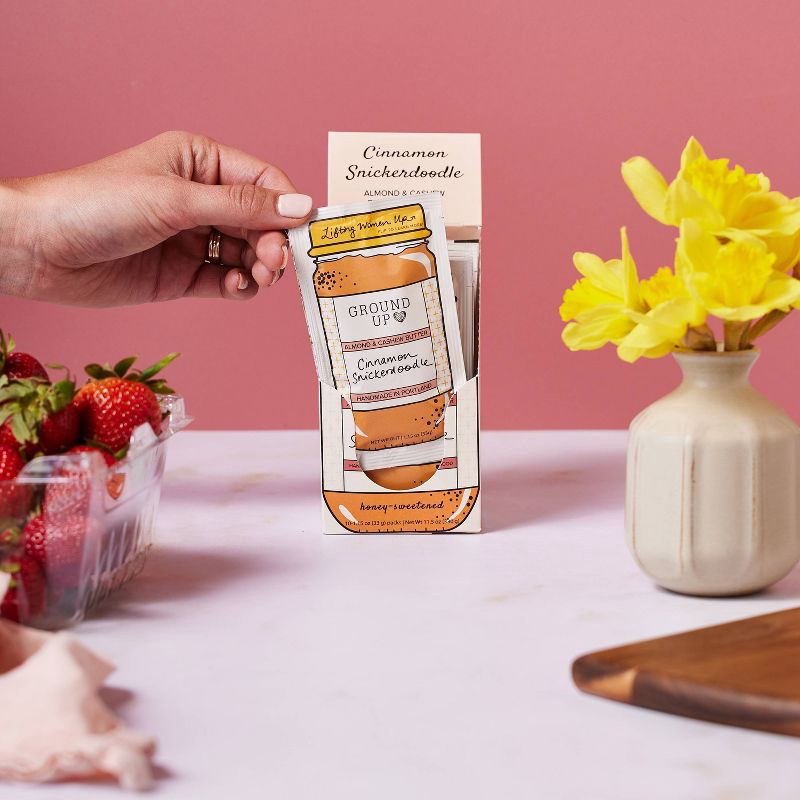 slide 6 of 6, Ground Up PDX Ground Up Snickerdoodle Almond & Cashew Nut Butter Pouch - 1.15oz, 1.15 oz