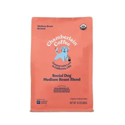 Chamberlain Coffee Social Dog Blend Medium Roast Ground Coffee - 10oz