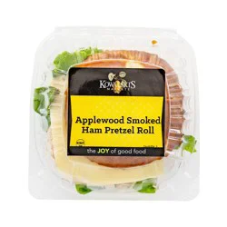 Kowalskis Applewood Smoked Ham Pretzel Roll