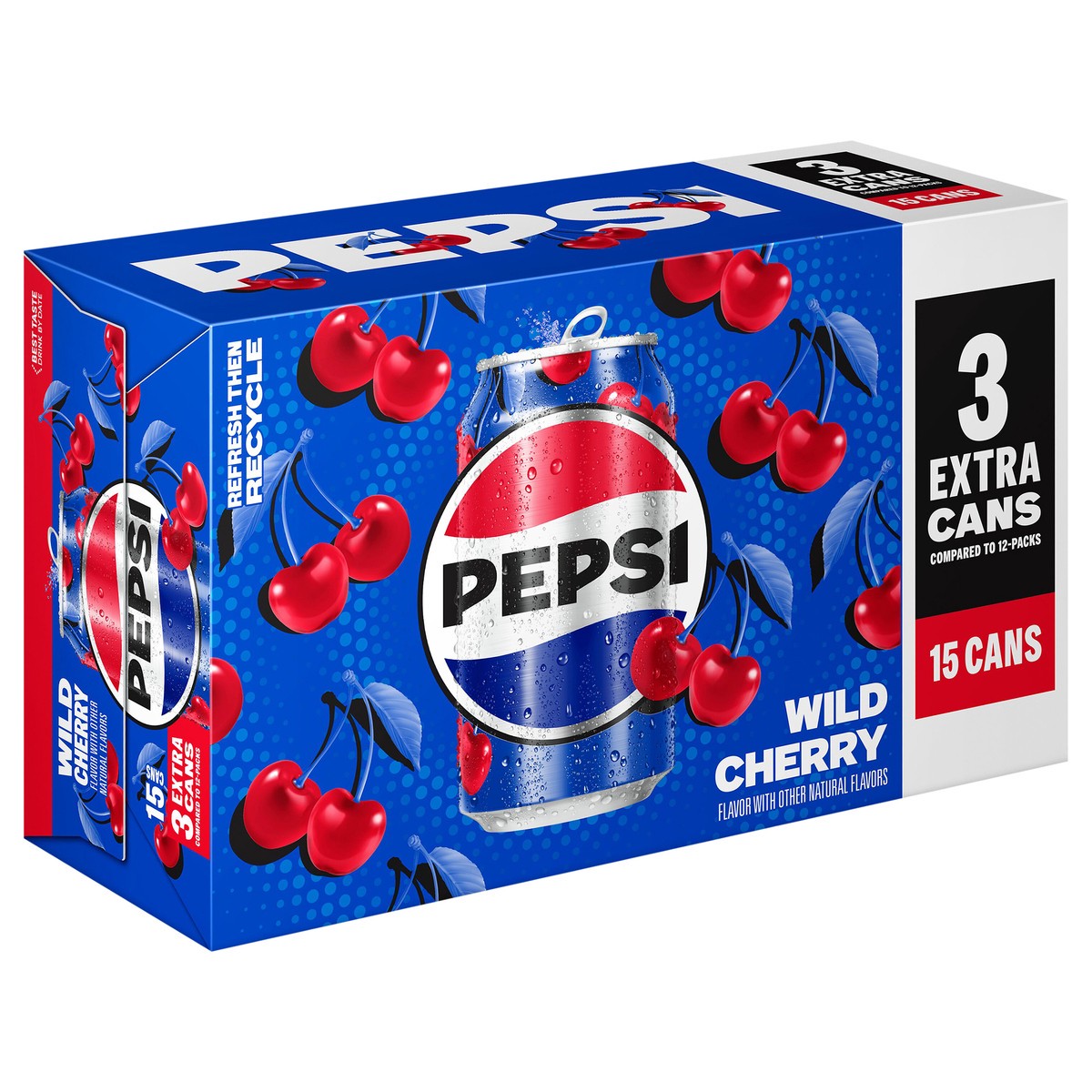 slide 5 of 6, Pepsi Soda Wild Cherry 12 Fl Oz 15 Count Cans, 15 ct