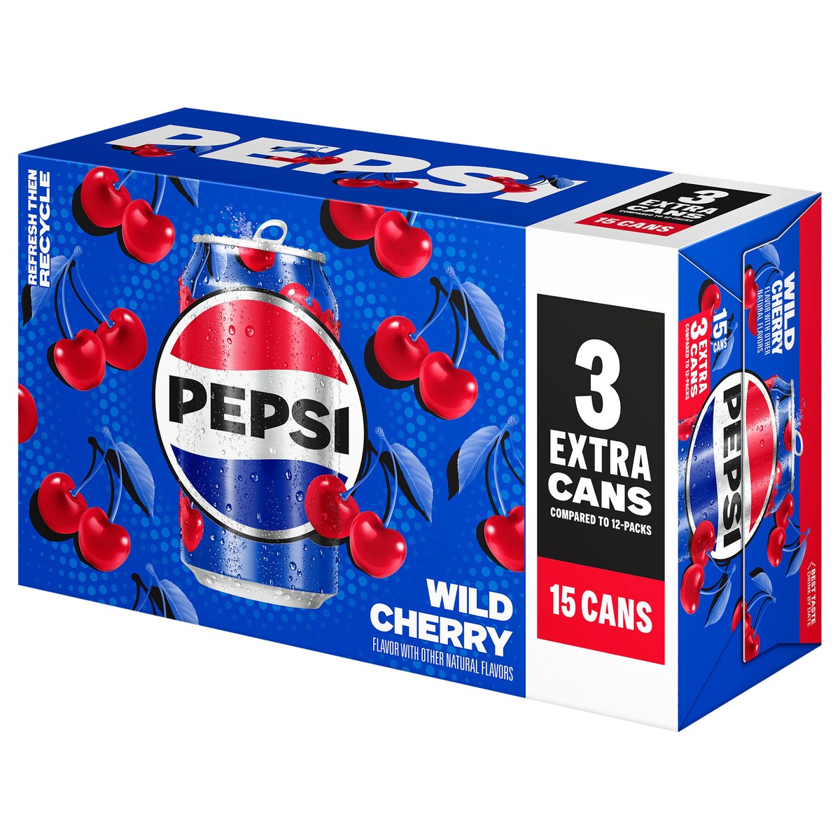 slide 2 of 6, Pepsi Soda Wild Cherry 12 Fl Oz 15 Count Cans, 15 ct
