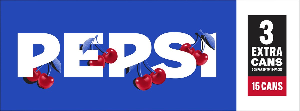 slide 4 of 6, Pepsi Soda Wild Cherry 12 Fl Oz 15 Count Cans, 15 ct