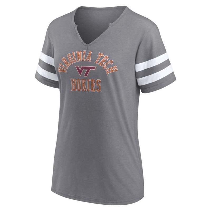 slide 2 of 3, NCAA Virginia Tech Hokies Women's V Neck Notch T-Shirt - L: Lightweight Fabric, 1 ct