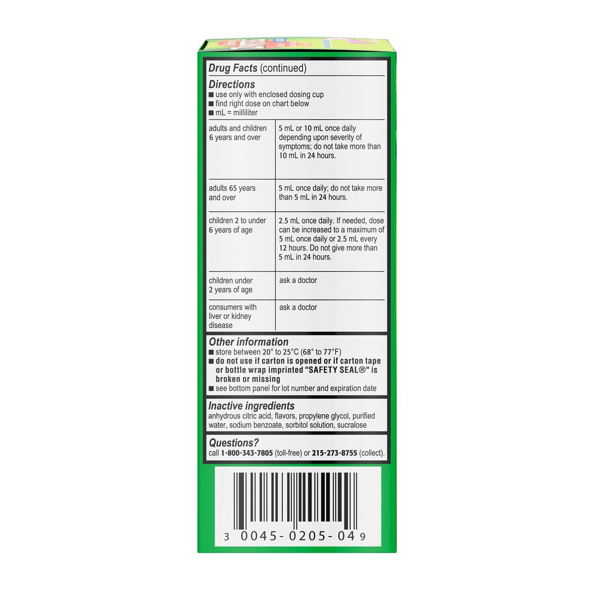 slide 3 of 6, Zyrtec Allergy Non Anti Itch, Liquid, Bubble Gum, 4 fl oz