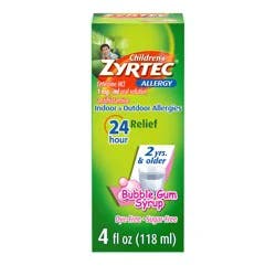 Zyrtec Allergy Non Anti Itch, Liquid, Bubble Gum