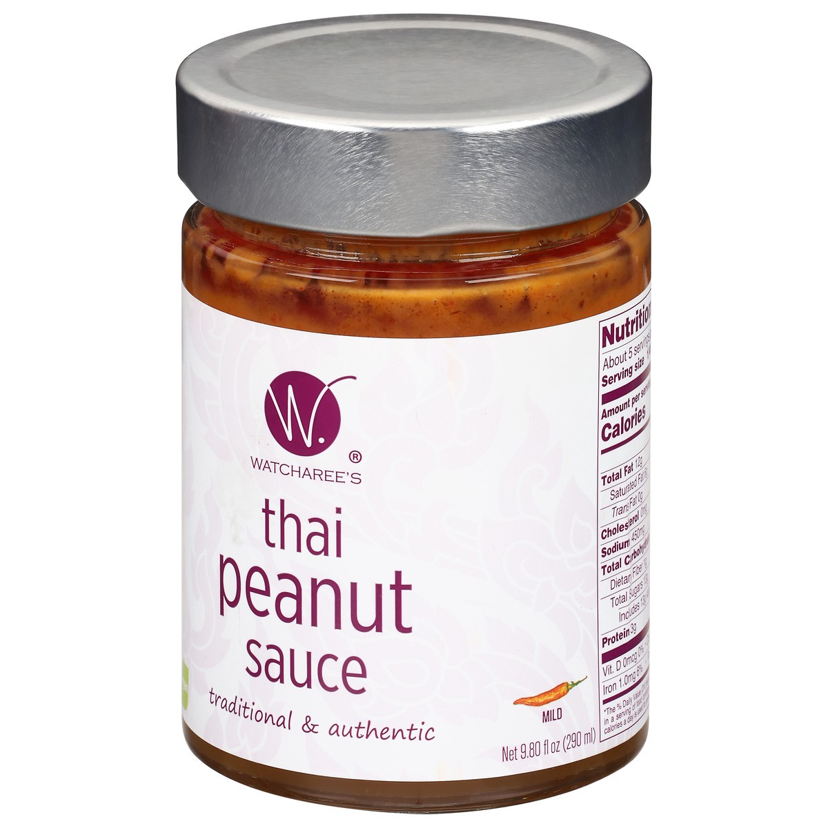 slide 2 of 9, Watcharee's Mild Thai Peanut Sauce 9.8 fl oz, 9.8 fl oz