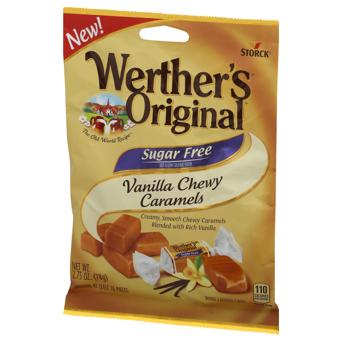 slide 12 of 12, Werther's Original Sugar Free Vanilla Chewy Caramels 2.75 oz, 2.75 oz