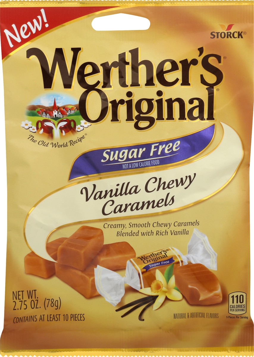 slide 10 of 12, Werther's Original Sugar Free Vanilla Chewy Caramels 2.75 oz, 2.75 oz