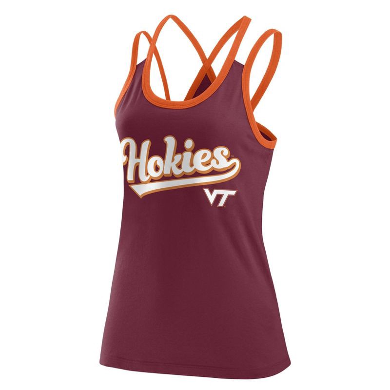 slide 3 of 3, NCAA Virginia Tech Hokies Women's Two Tone Tank Top - L, 1 ct